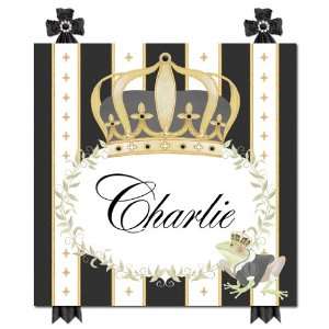  posh prince crown antico black personalized name plaques 