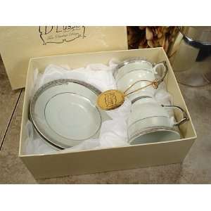   Baby Keepsake 2 Cup 2 Saucer in square box modern (Set of 14) Baby