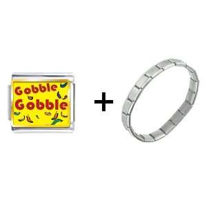  Gobble Thanksgiving Turkey Italian Charm Pugster Jewelry