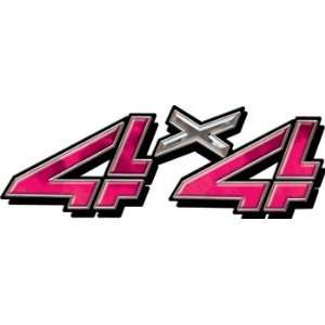  Full Color 4x4 Truck Decals in Pink Automotive