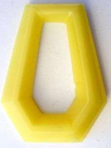 Vintage ART DECO Yellow Glass Jewelry Part Finding*34mm  