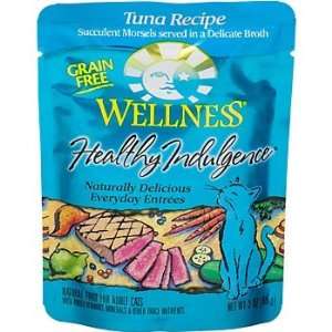 Wellness Healthy Indulgence Tuna Recipe Grain Free Cat Food Pouches 