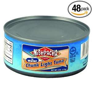 Mishpacha Chunk Light Tuna In Water, 6 Ounce Tins (Pack of 48)  