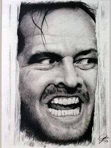 Jack Nicholson Sketch Portrait Charcoal Pencil Drawing  