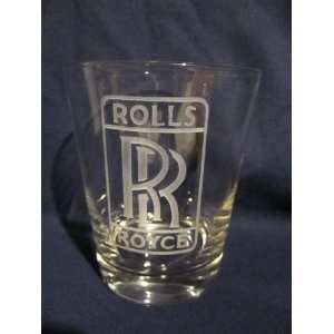   Rolls Royce  Logo Tumbler Glass   4 1/2 x 3 1/2