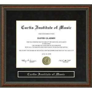 Curtis Institute of Music Diploma Frame 