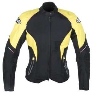 Joe Rocket Luna 2.0 Womens Textile Motorcycle Jacket Yellow/Black 
