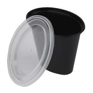   Oval Plastic Souffle / Portion Cup with Lid 500/CS