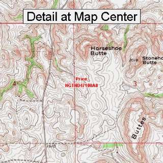  USGS Topographic Quadrangle Map   Price, North Dakota 