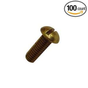 32X1 Brass Round Head Machine Screw (100 count)  