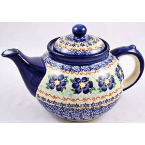  Polish Pottery Large Tea Pot 4 cup capacity Kitchen 