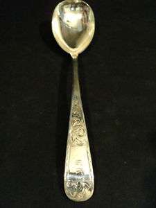 19th C. KIRK COIN SILVER MAYFLOWER STUFFING SPOON  