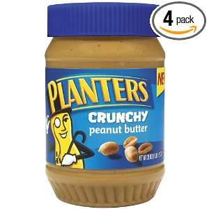Planters Peanut Butter Crunchy, 28 Ounce (Pack of 4)  