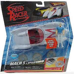 Hot Wheels Mach 5 Speed Racer Vehicle and Figure Toy Toys 