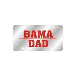  License Plate   BAMA BAR DAD SILVER 00/RED 03 Sports 