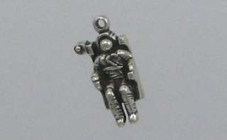 Sterling Silver 3 D Astronaut in MMU Charm. New  