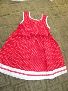 Girls 4t Blueberi blvd Red Polka Dot Dress NWOT  