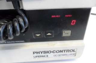Physio Control Lifepak 8 Cardiac ECG EKG Patient Medical Unit Used 