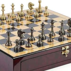   & Tribeca Wooden Chess Board with High a Gloss Finish Toys & Games