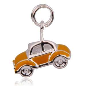  Sterling Silver Epoxy Taxi Cab Charm Jewelry