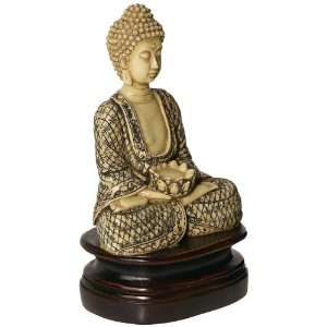  Ivory Buddha in Lotus Pose Sculpture