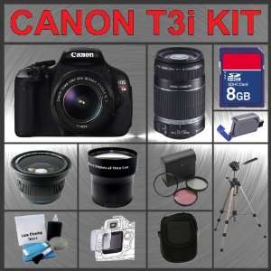  T3i 18MP Digital Camera with EF S 18 55mm IS II Lens & Canon EF S 55 
