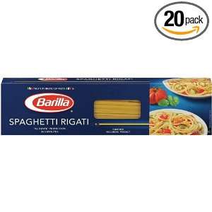 Barilla Spaghetti Rigati, 16 Ounce Boxes (Pack of 20)  