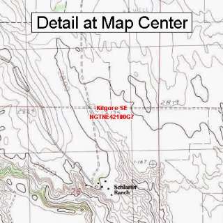   Topographic Quadrangle Map   Kilgore SE, Nebraska (Folded/Waterproof