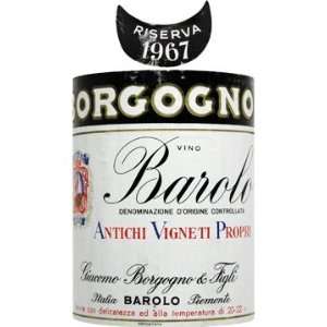  1967 Borgogno Barolo Riserva 750ml Grocery & Gourmet Food