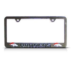  Denver Broncos 3D Zinc Metal license plate frame Tag 