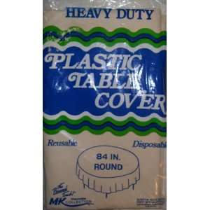  White Heavy Duty Plastic Table Cover 