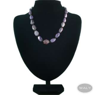 Excellent Faceted Serpentine in Stichite Bead Necklace  