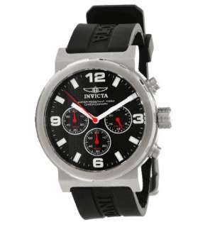   10637 Mens Specialty Black Dial Rubber Strap Chronograph Watch  