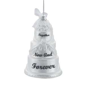  Kurt Adler 5 Inch Glass Wedding Cake Ornament