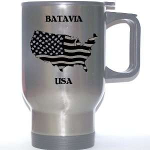  US Flag   Batavia, Illinois (IL) Stainless Steel Mug 