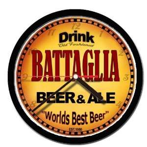  BATTAGLIA beer and ale cerveza wall clock 