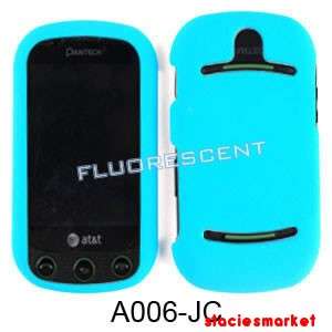 Fluorescent Rubberized Blue Pantech Pursuit 2 II P6010 Case Cover 