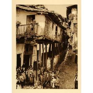  1925 Aldeanueva de la Vera Spain Spanish People Street 