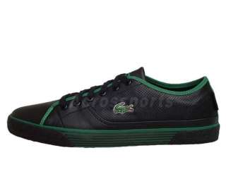 Lacoste Auvergne AL SPM Leather Black Green Mens Casual Shoes 10% OFF 