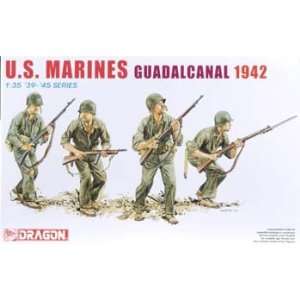   US Marines Guadalcanal 1942 (4 Figure Set) (Plastic Fig Toys & Games