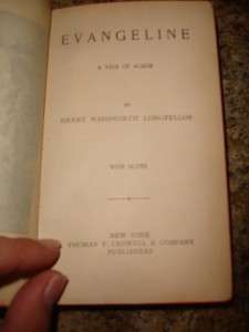 VINTAGE 1893 EVANGELINE TALE OF ACADIE WITH NOTES BY HENRY WADSWORTH 