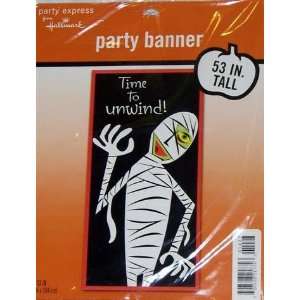  Hallmark Party Express Halloween Party Door Banner Mummy 