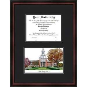 Baylor University Diplomate Diploma Frame & Lithograph