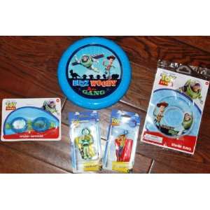 Toy Story Frisbee, Splash Goggles, Woody Skydiver & Buzz Lightyear 