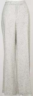 NWT ELLEN TRACY Ivory Black Tweed Wool Pants 16  