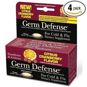 Germ Defense Effervescent Dietary Supplement, Citrus Cranberry, 10 