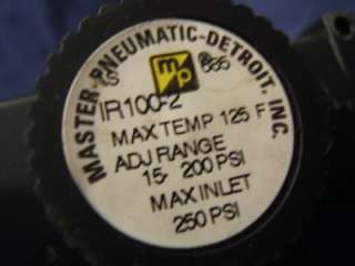 Master Pneumatic PR180M 12 Regulator w/ IR100 2 Pilot  
