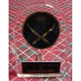 Bangladesh Army Appreciation Medal / Plaque / Award  