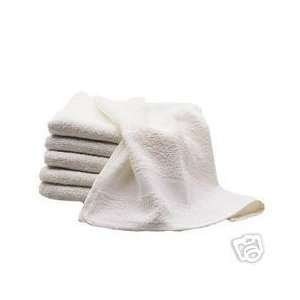  Pkg of 12 Dog Cat Pet 100% Cotton White Grooming Towels 