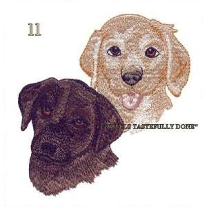 LABRADOR PUPPIES  U CHOOSE   2 EMBROIDERED HAND TOWELS  